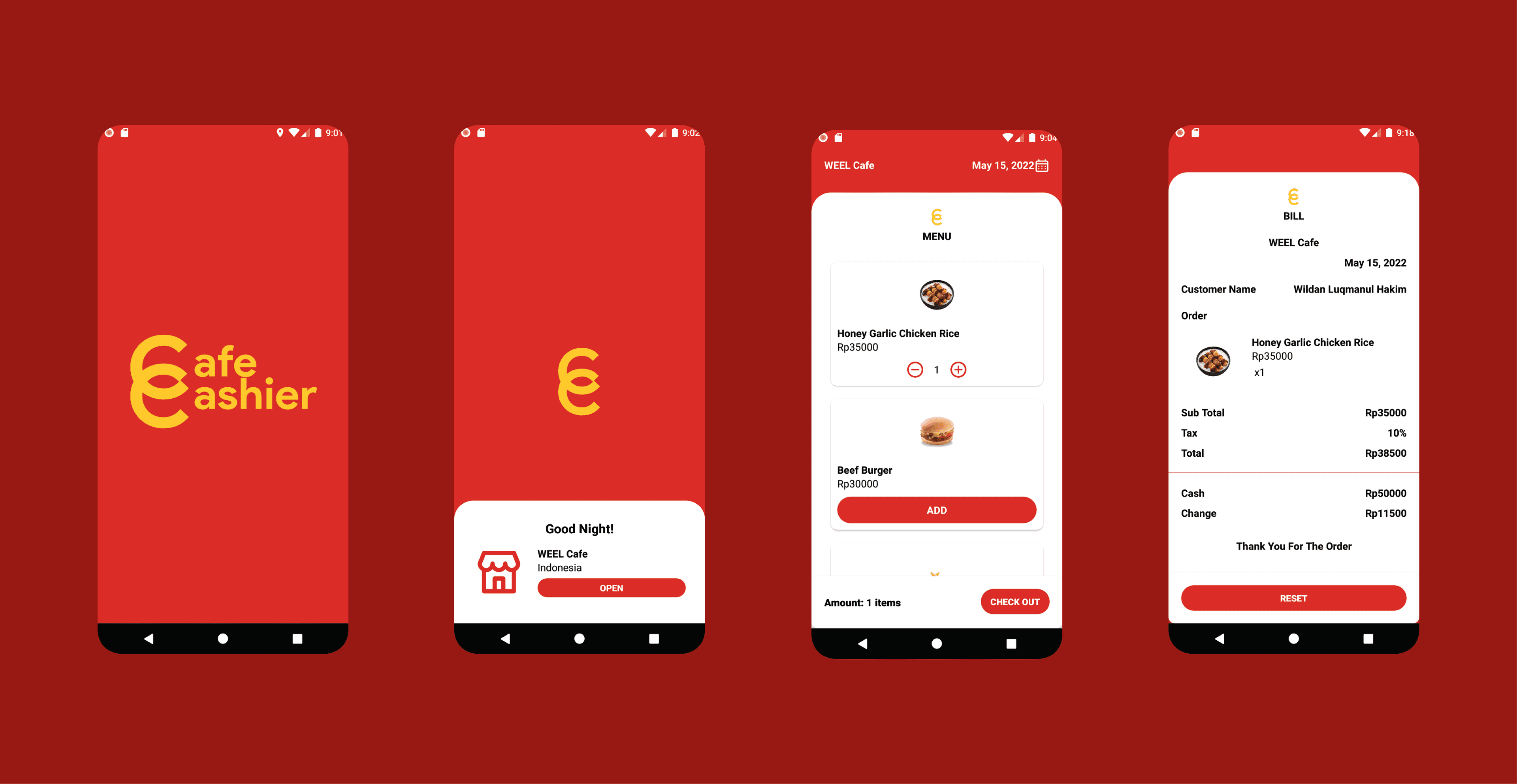 Cafe Cashier